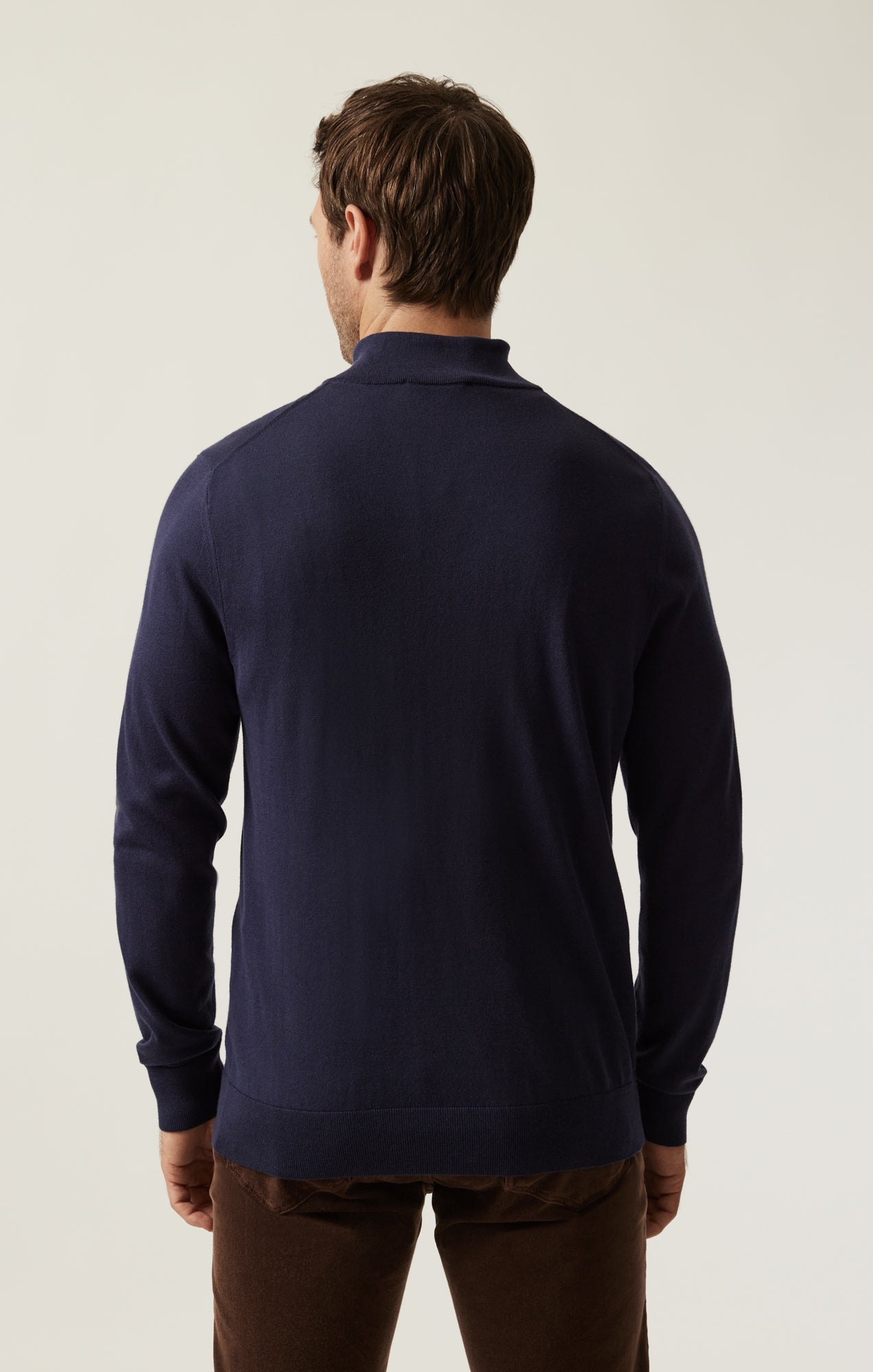 34 Heritage Quater Zip Sweater Navy
