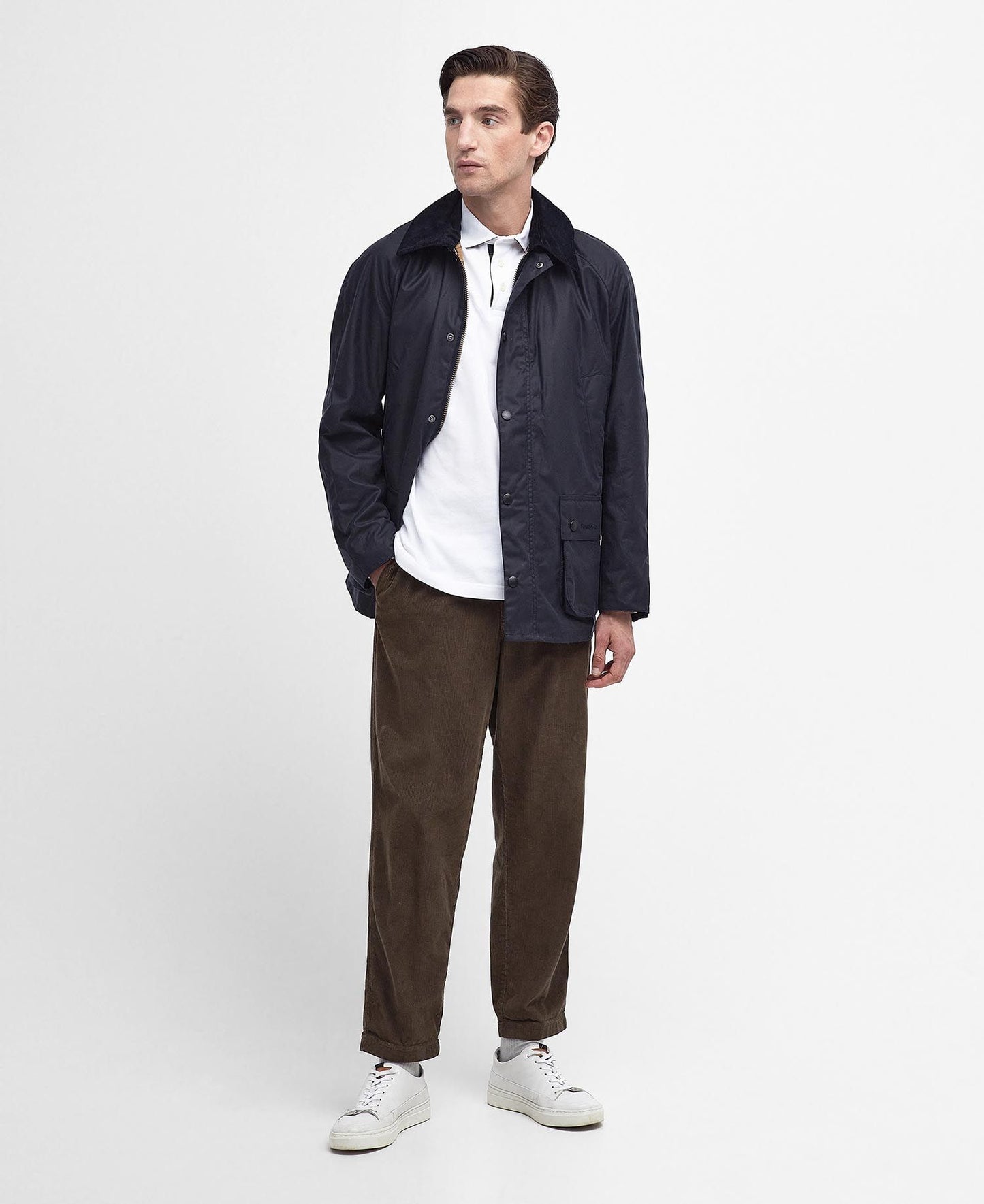 Barbour Ashby Wax Jacket Navy