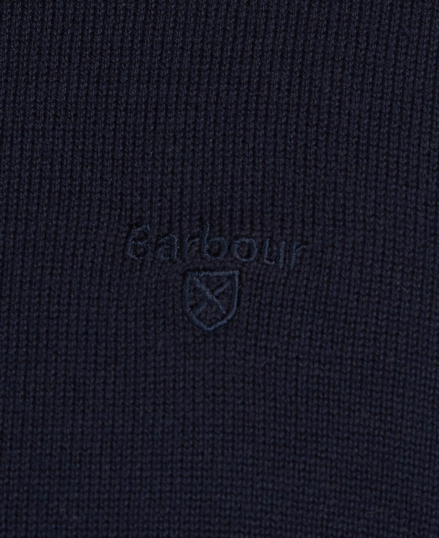 Barbour Cotton Half Zip Knitted Jumper Navy