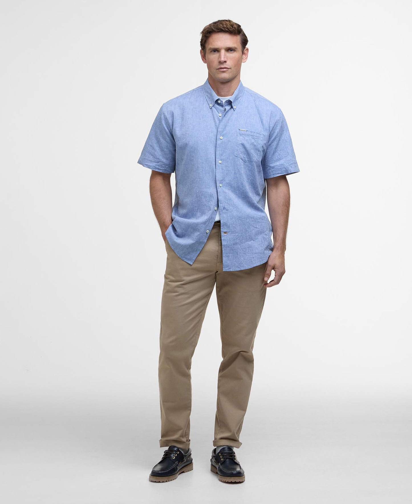 Barbour Nelson SS Summer Shirt Blue
