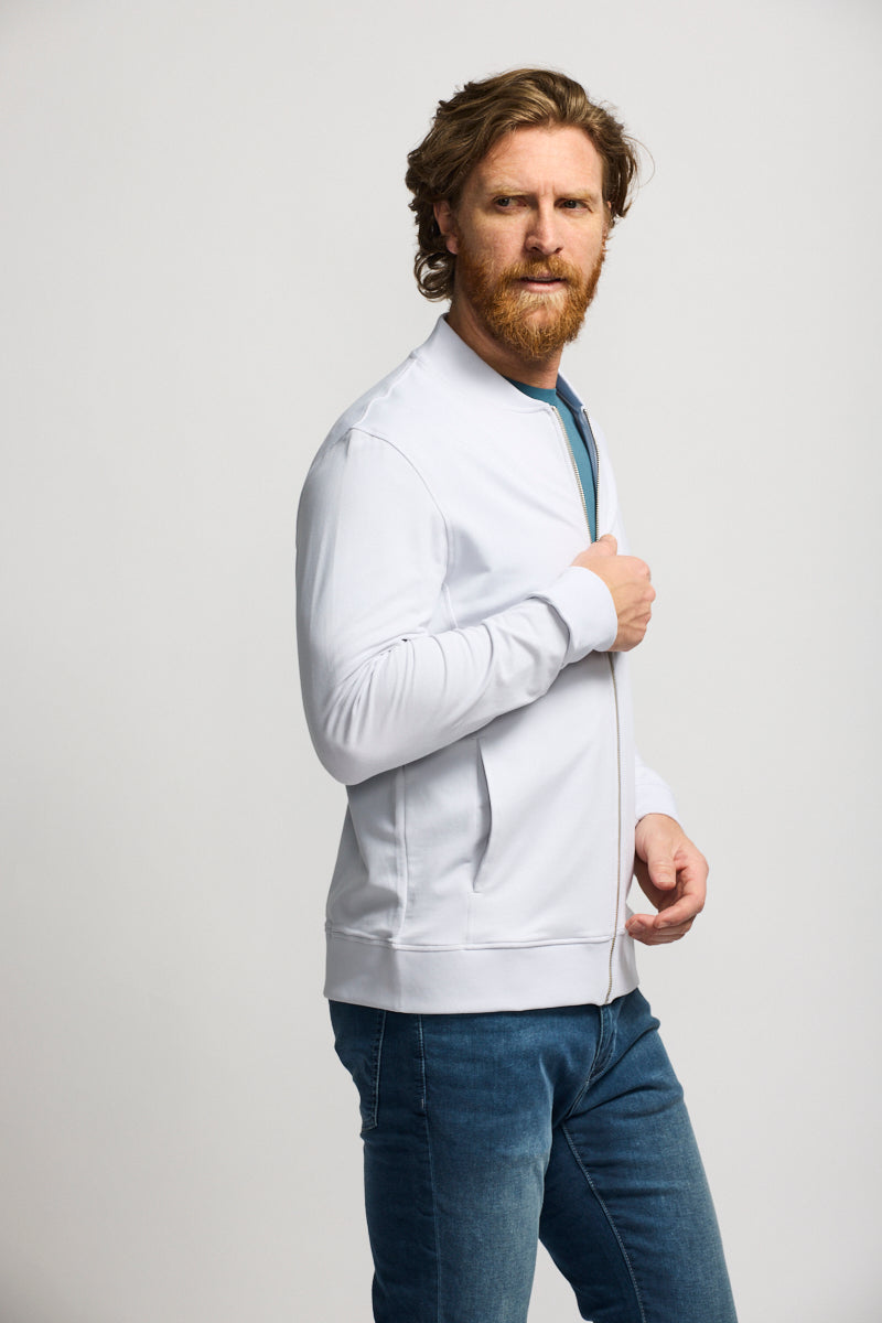 Easy Mondays Light Weight Terry Bomber Jacket Cloud