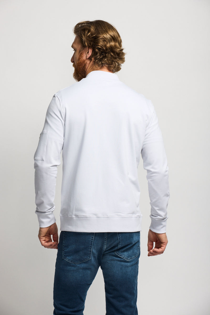 Easy Mondays Light Weight Terry Bomber Jacket Cloud