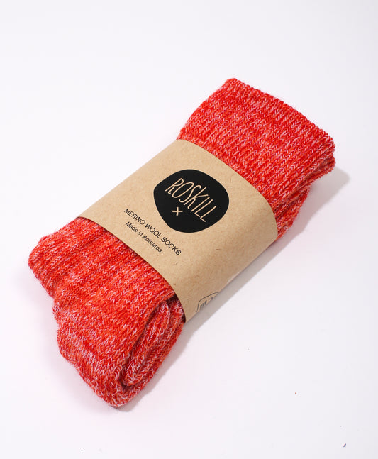 Roskill Merino Wool Socks Red