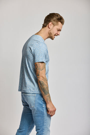Easy Mondays Printed Crew Neck Blue Floral