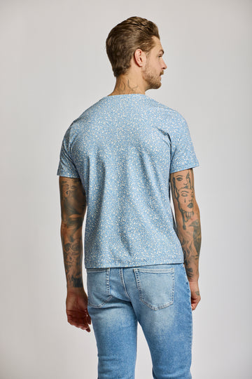 Easy Mondays Printed Crew Neck Blue Floral