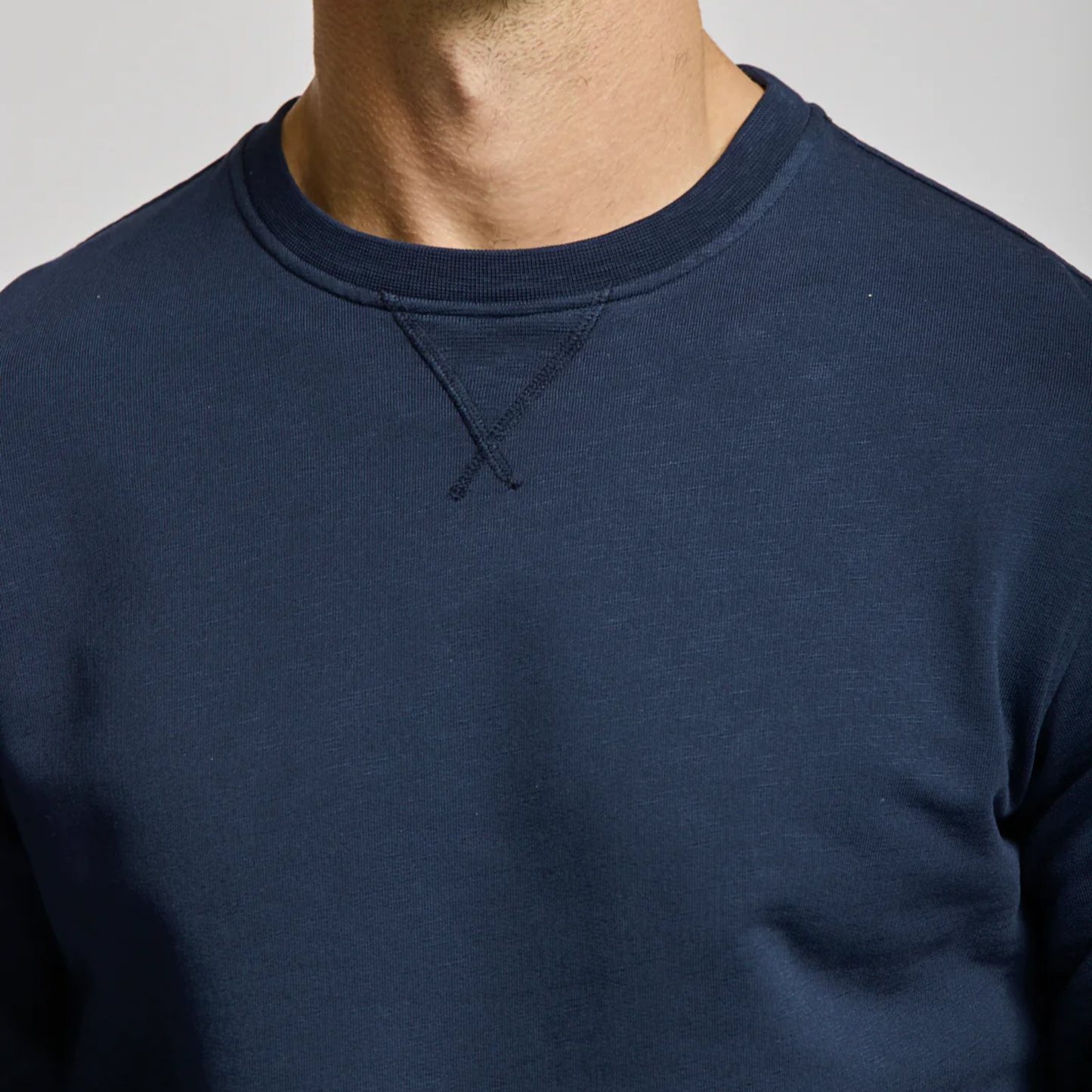 Easy Mondays Slub Cotton Crew Sweatshirt Navy