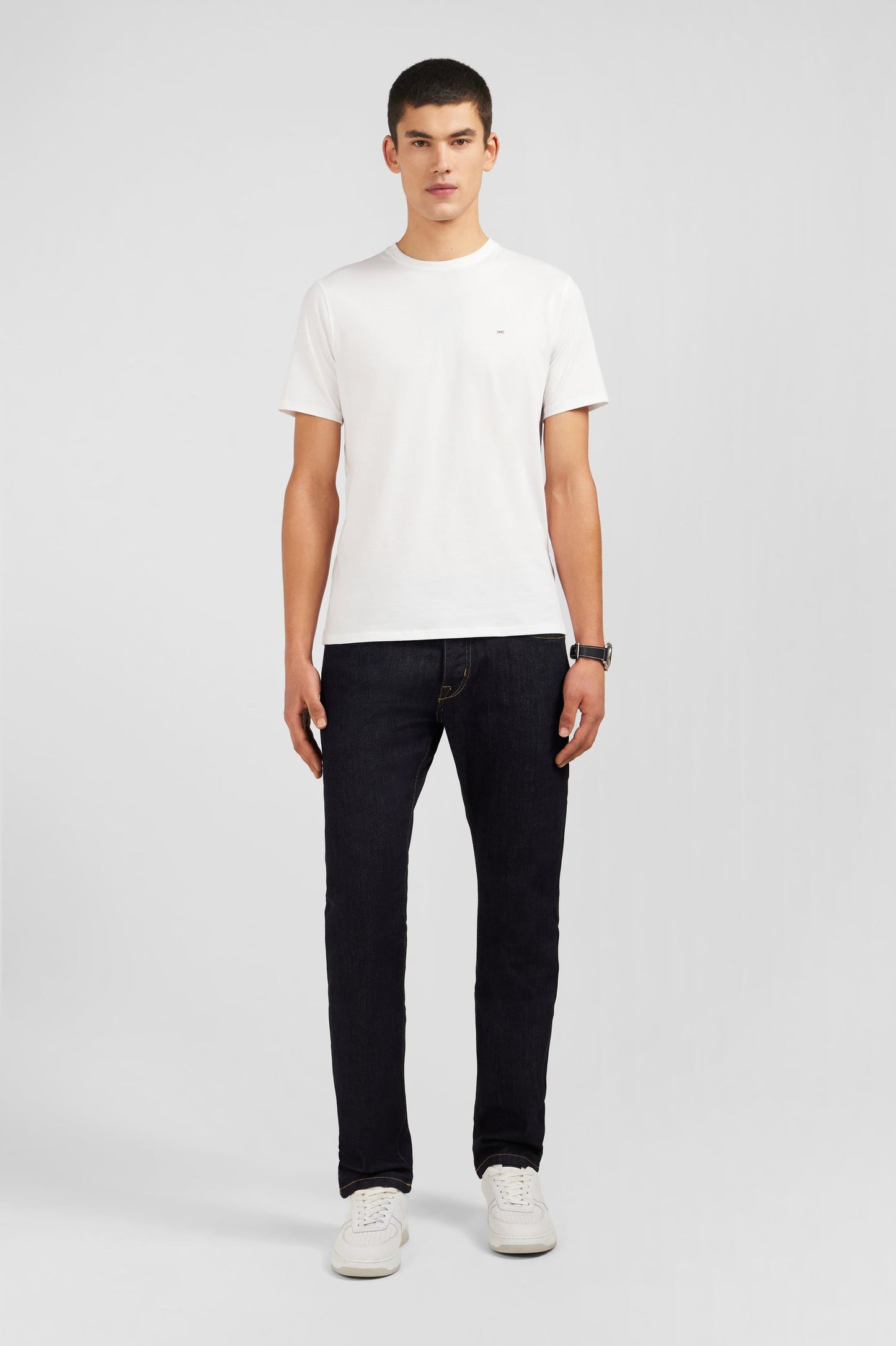 Eden Park Light Pima Cotton Crew Neck White