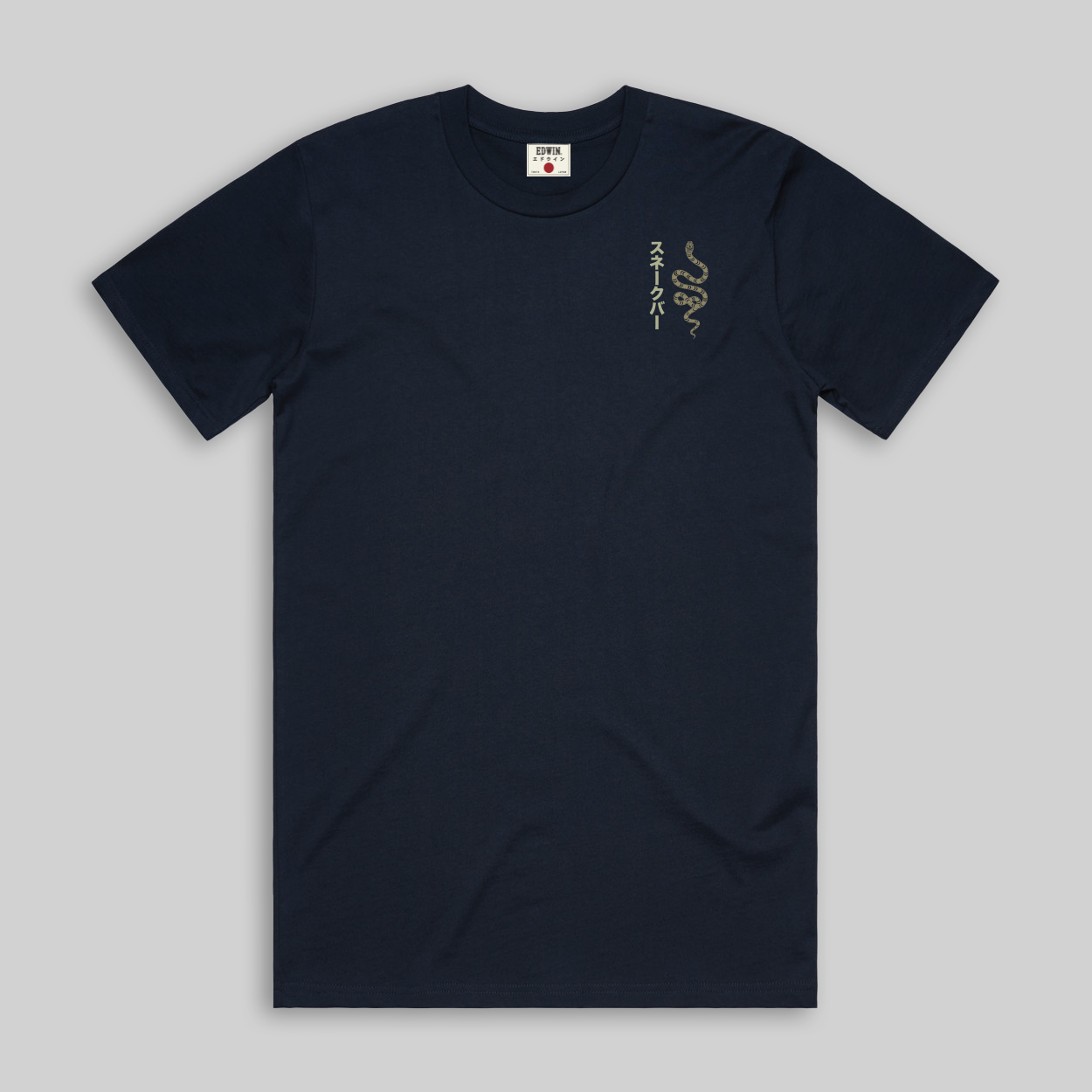 Edwin Short Sleeve Snake Bar Osaka Navy