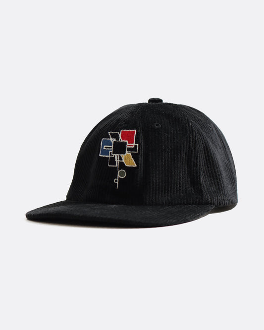 Far Afield Abstract Flower Embroidered Cap Black