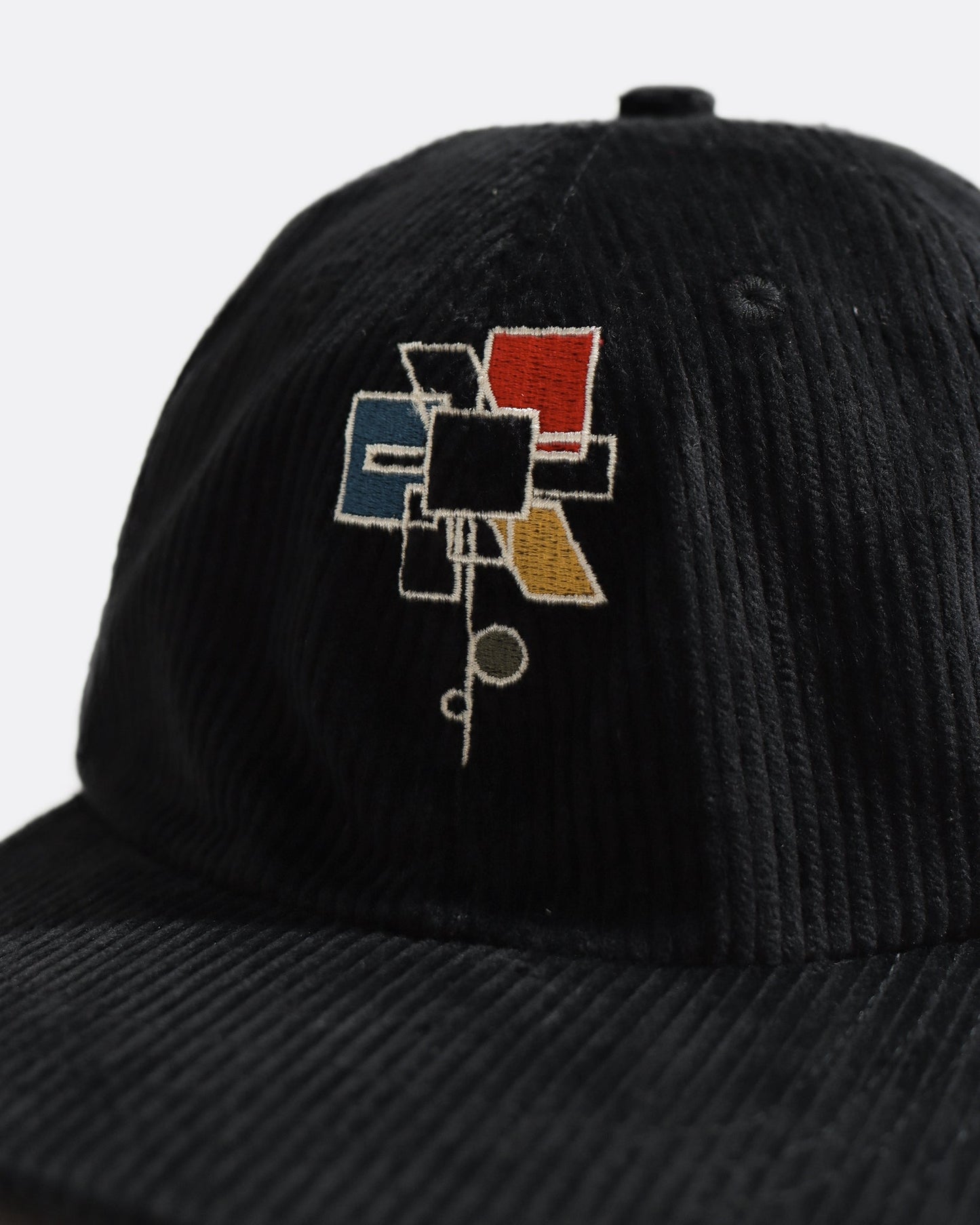Far Afield Abstract Flower Embroidered Cap Black