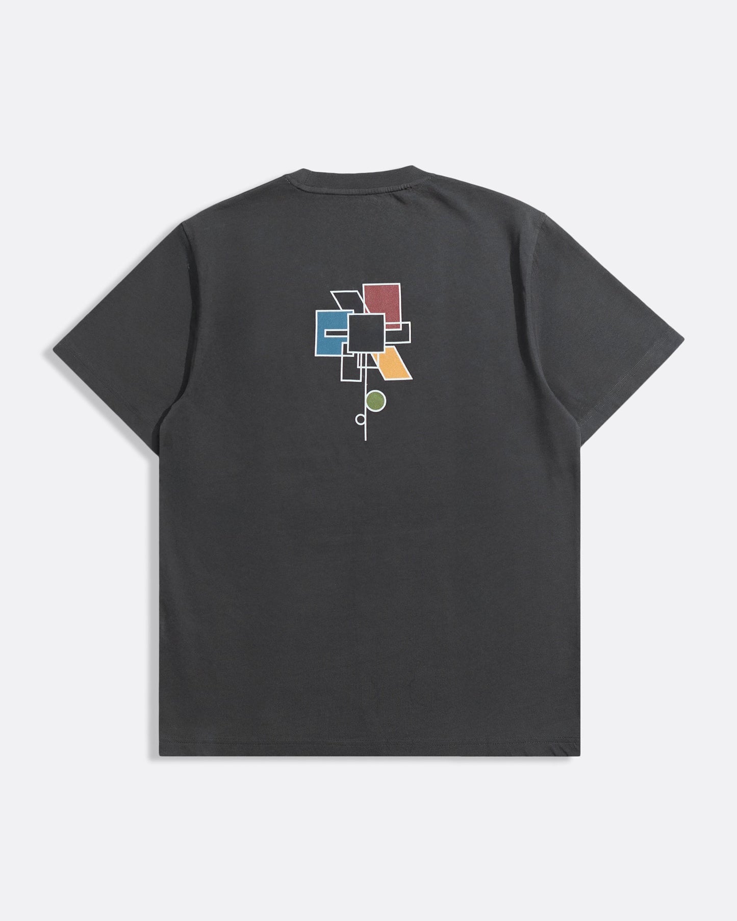 Far Afield Abstract Flower Print T-Shirt Grey