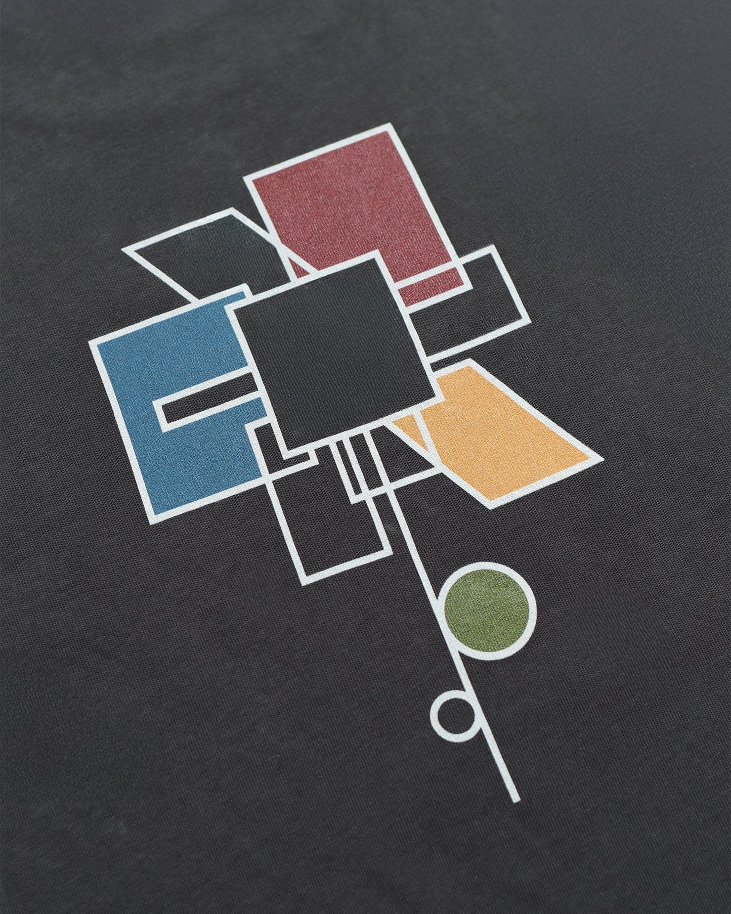 Far Afield Abstract Flower Print T-Shirt Grey