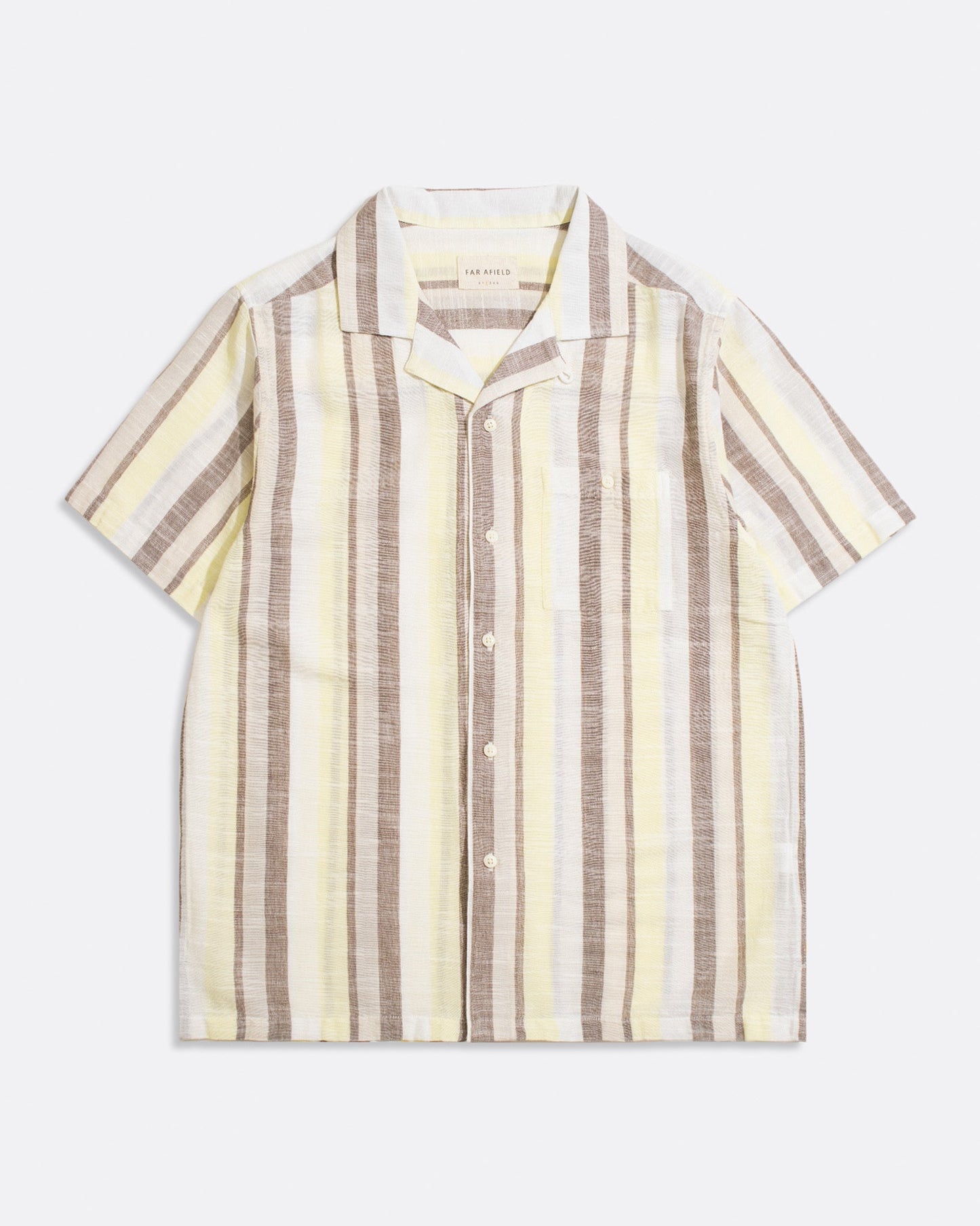 Far Afield Selleck Shirt Slub Stripe Dusk Yellow