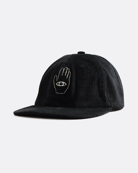 Far Afield Hand-Eye Embroidered Cap Black