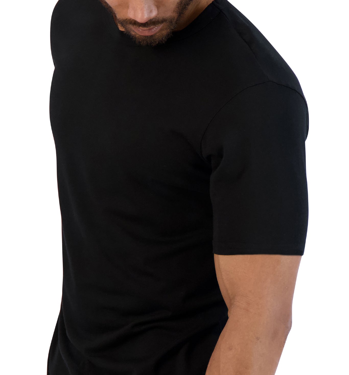 Goodlife Core SS Supima Scallop Crew Black