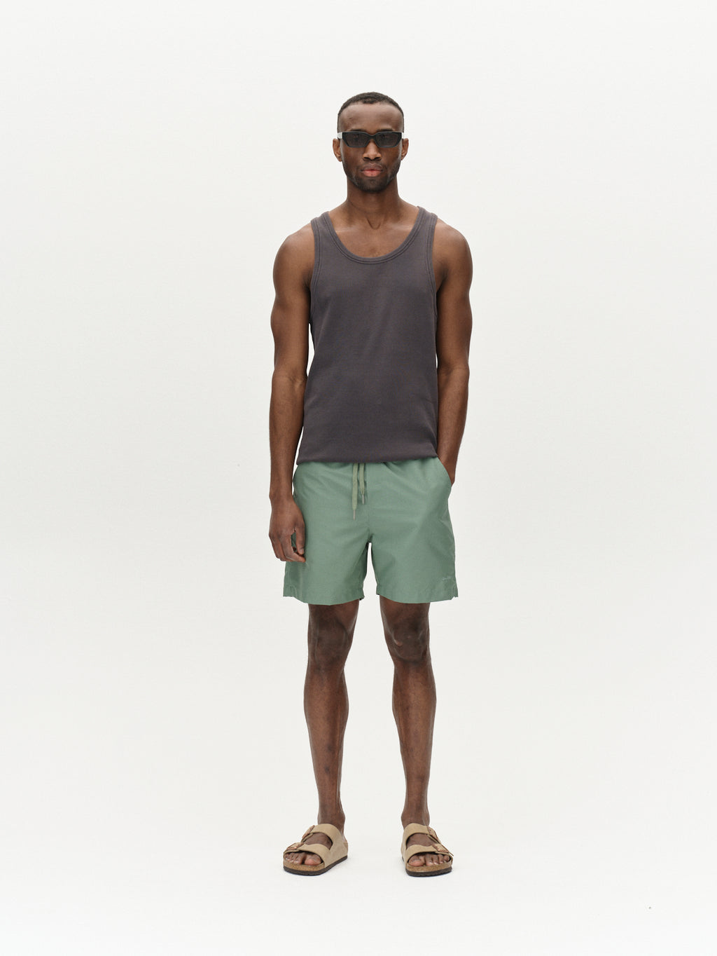 Gabba Jackson Plain Shorts - Green Sea