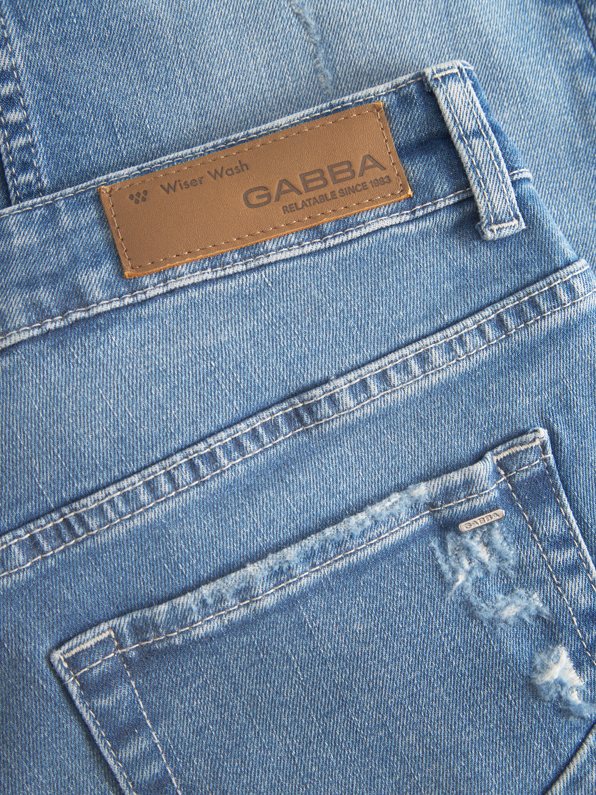 Gabba Marc Sky Distressed Mid Blue