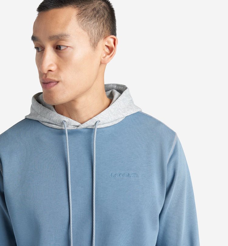Goodlife Micro Terry Colour block Hoodie Coronet Blue