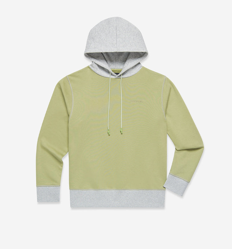 Goodlife Micro Terry Colour block Hoodie Mosstone