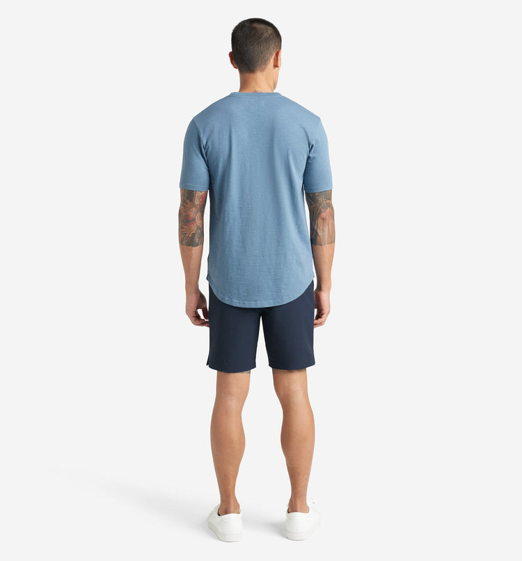 Goodlife Slub Scallop Crew Coronet Blue