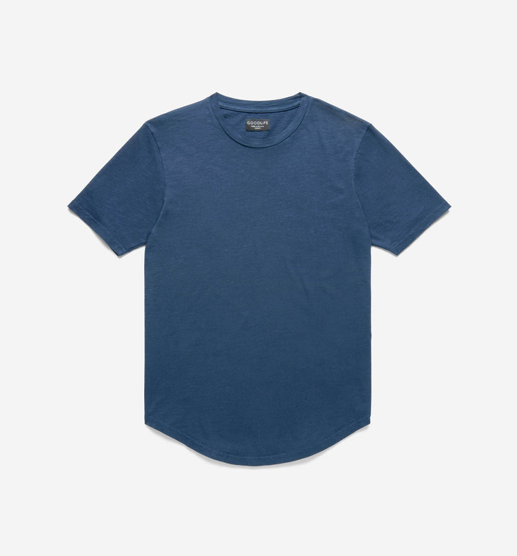 Goodlife Slub Scallop Crew Midnight Navy