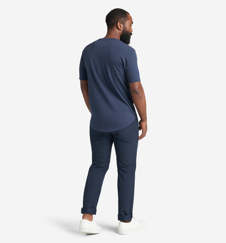 Goodlife Slub Scallop Crew Midnight Navy