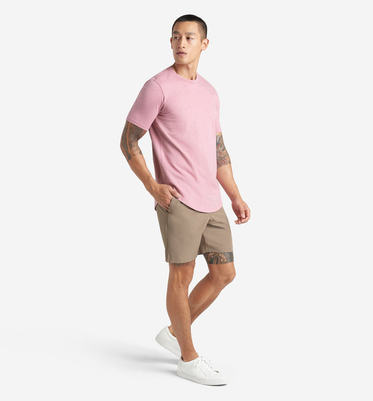 Goodlife Slub Scallop Crew Polignac Pink