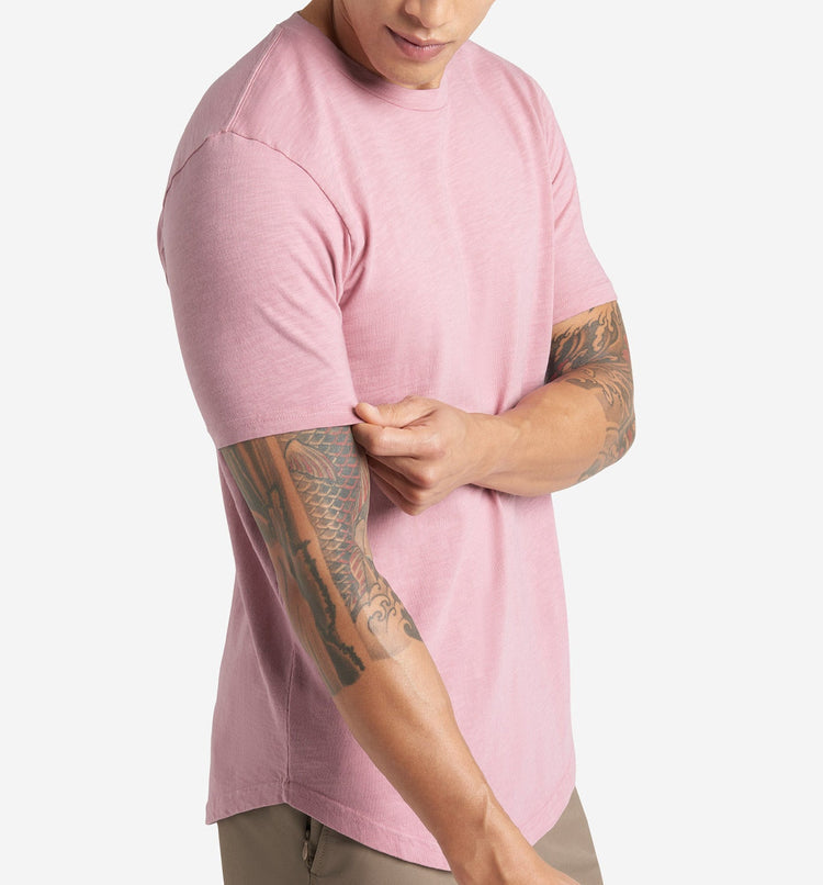 Goodlife Slub Scallop Crew Polignac Pink