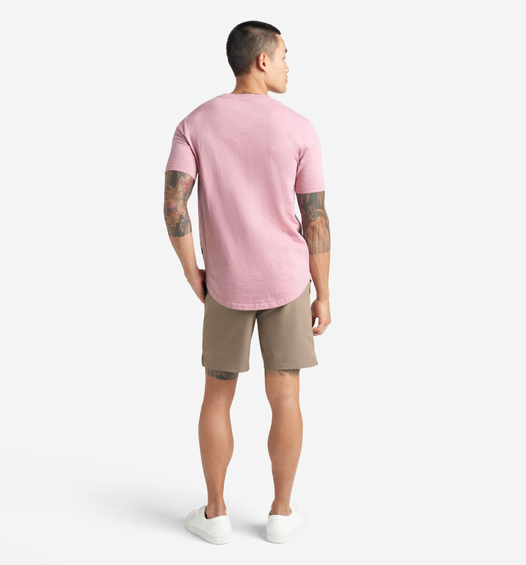Goodlife Slub Scallop Crew Polignac Pink