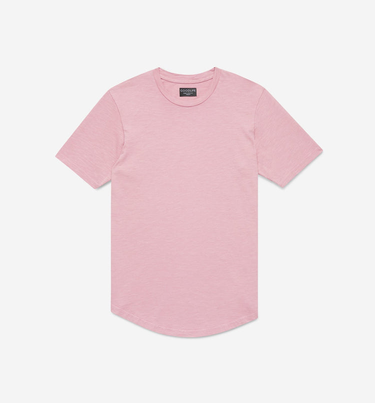 Goodlife Slub Scallop Crew Polignac Pink