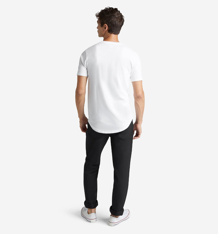 Goodlife Slub Scallop Crew White