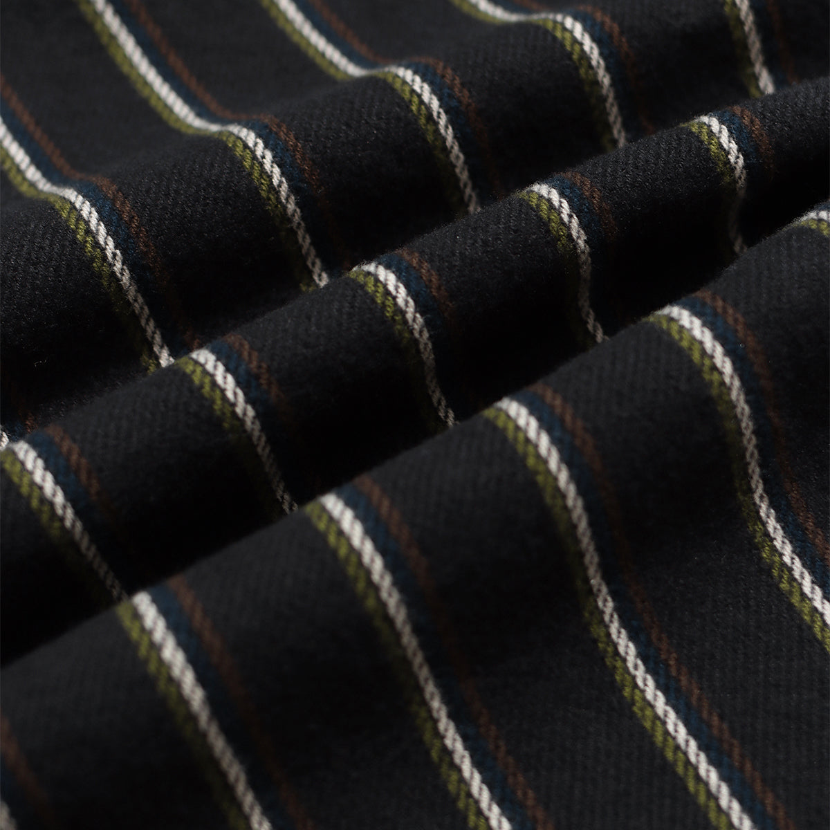 Far Afield Mod Brushed Kuki Stripe Shirt Grey/Multi