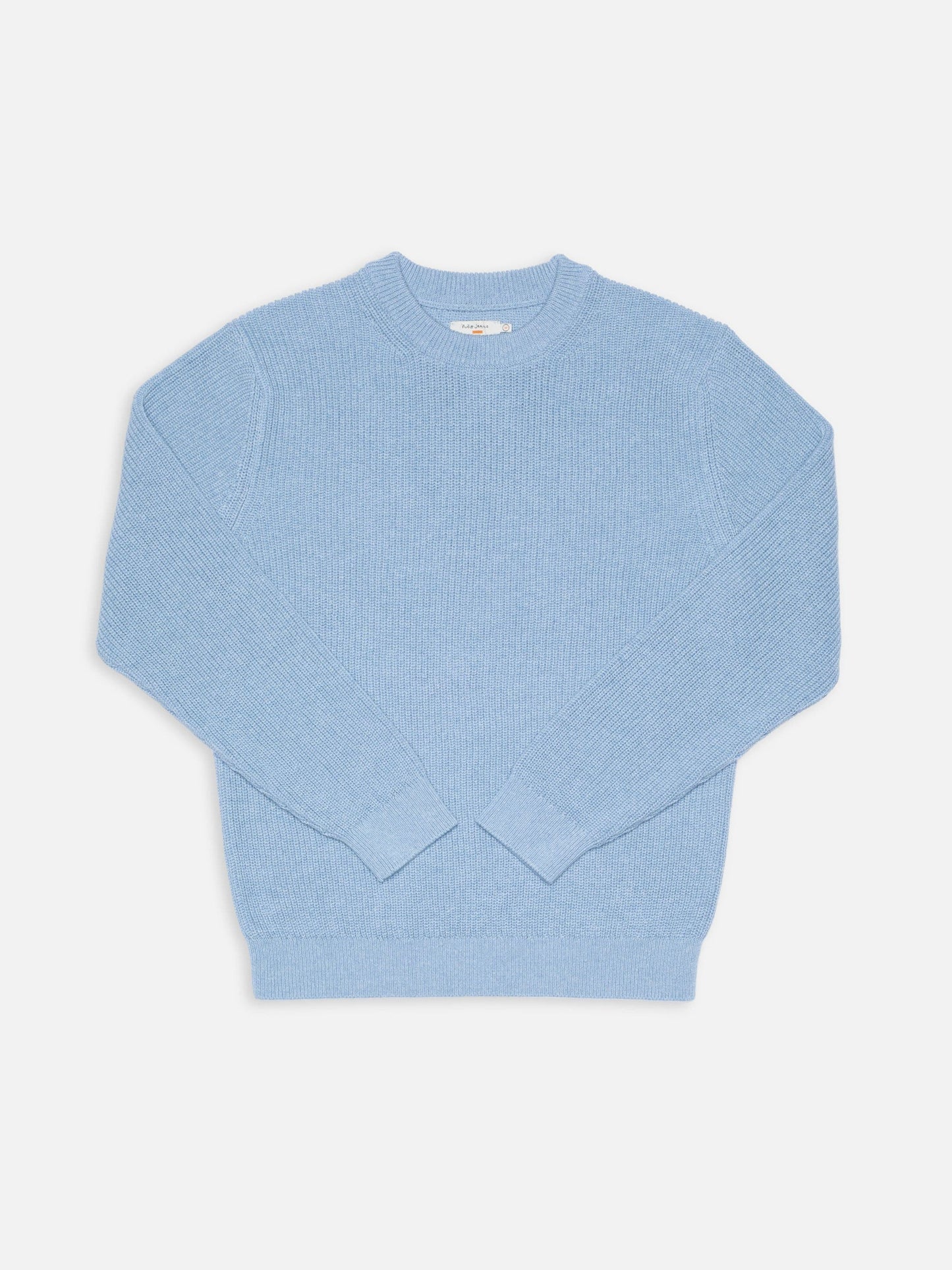 Nudie August Rib Cotton Blue Melange