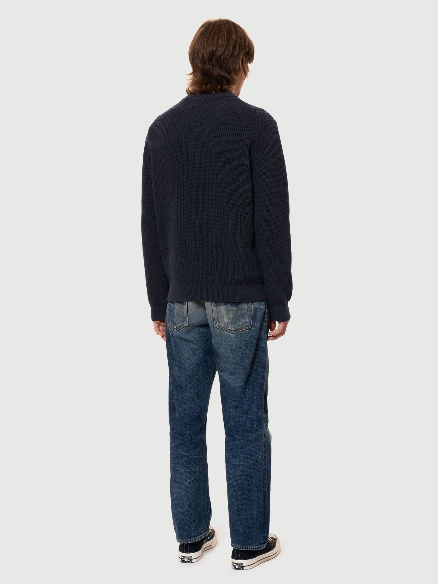 Nudie August Rib Cotton Navy