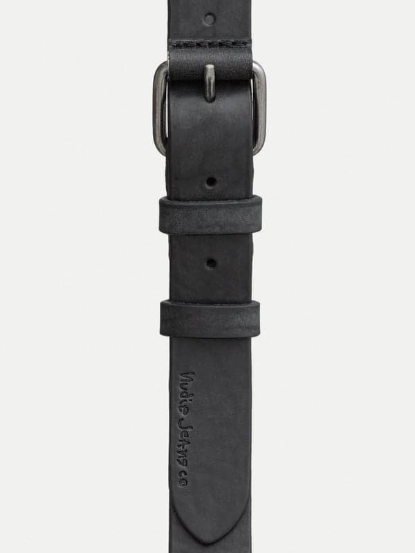 Nudie Dwayne Leather Belt Black