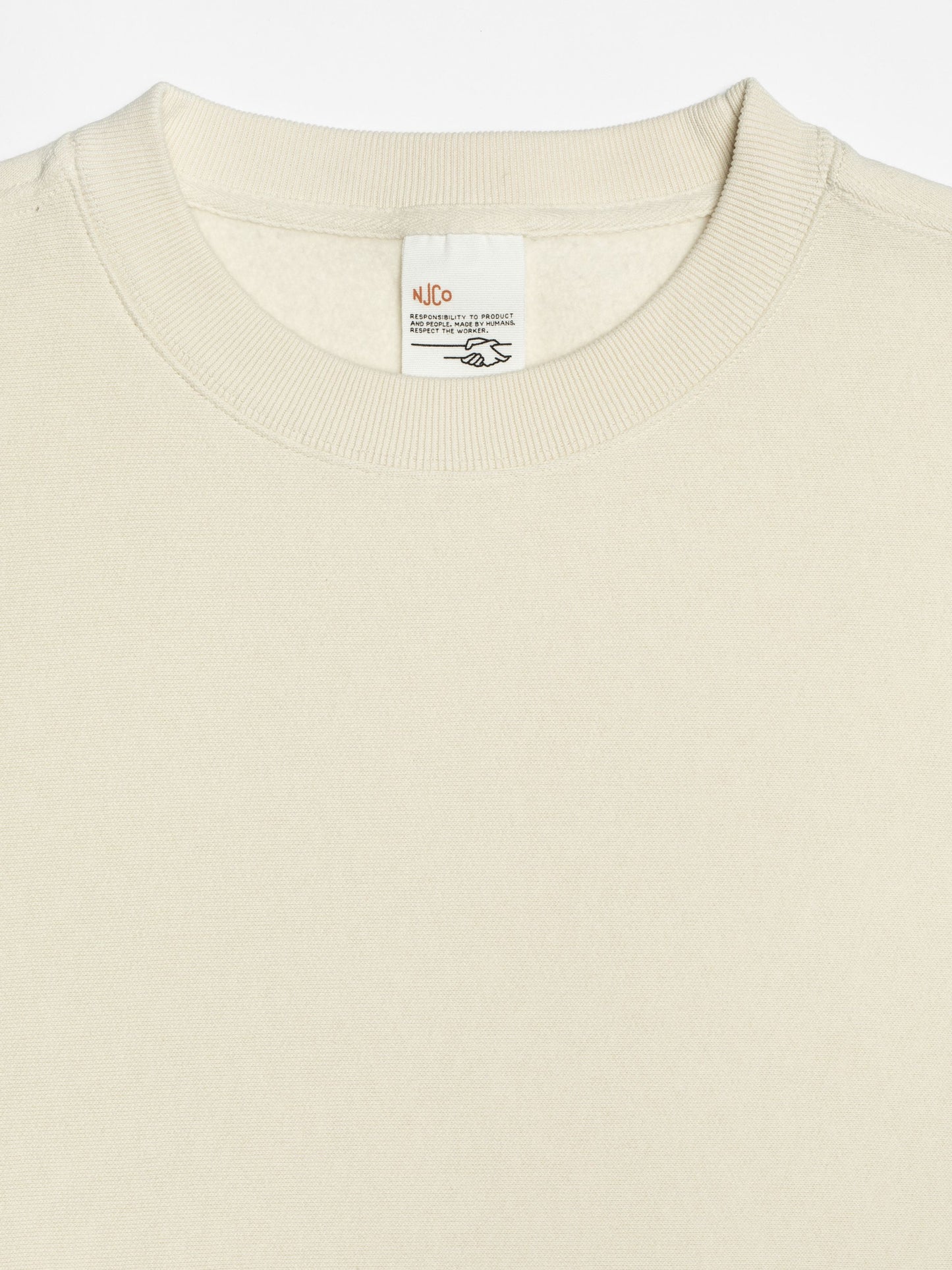 Nudie Hasse Crew Neck Sweatshirt Ecru