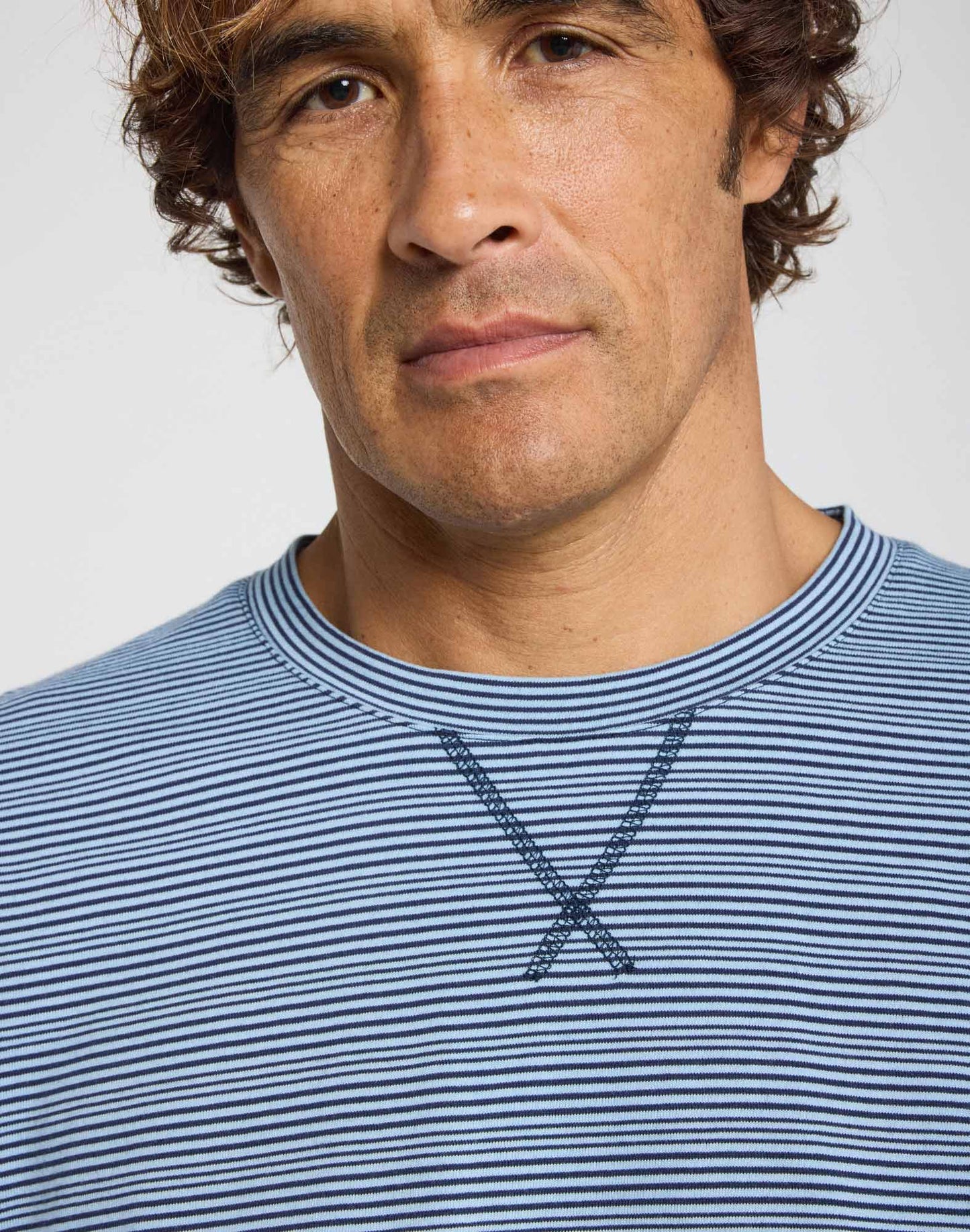 Pull-in TSH Long sleeve Blue Stripe