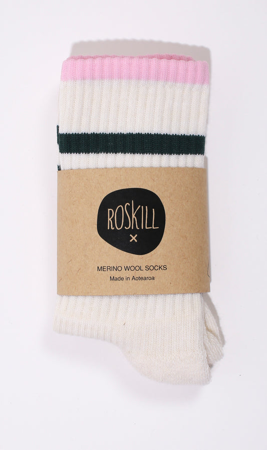 Roskill Marino Wool Socks Green