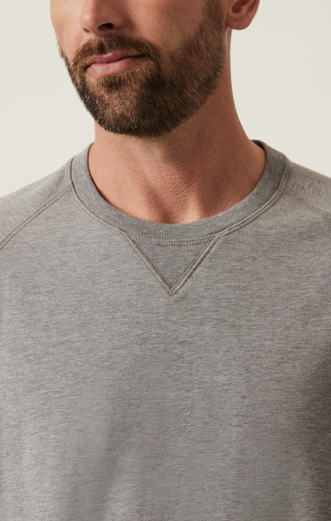 34 Heritage French Terry Crew Neck Sweatshirt Grey Melange
