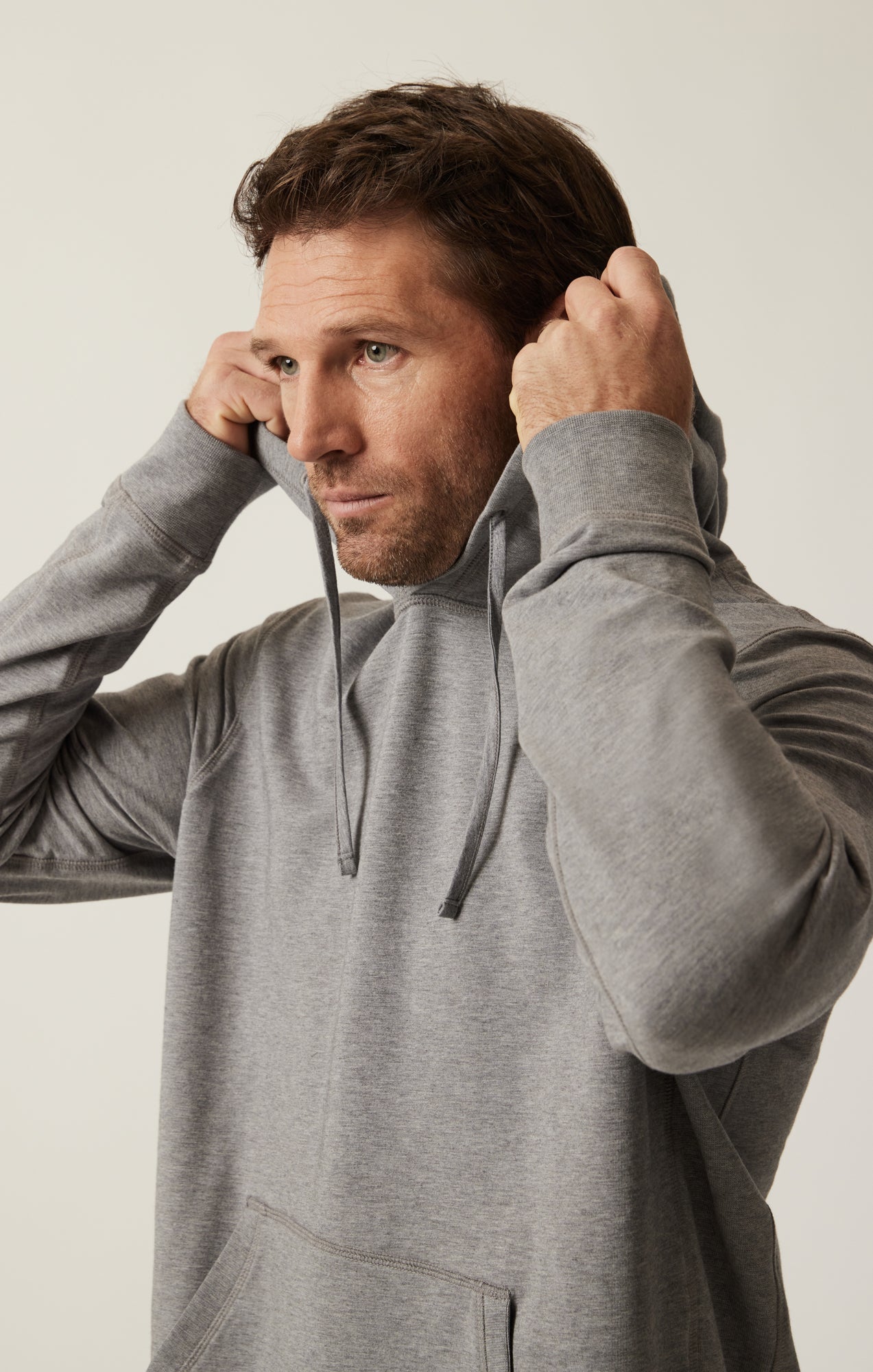 34 Heritage French Terry Hoodie Grey Melange