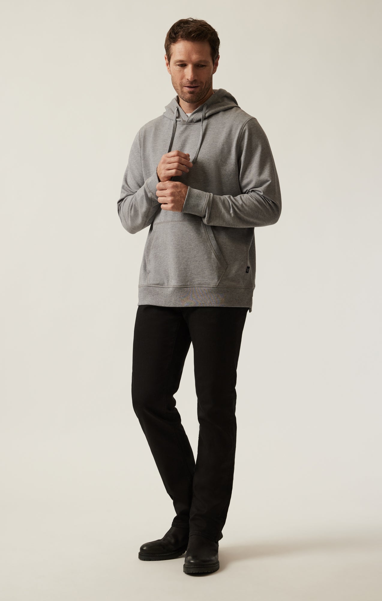 34 Heritage French Terry Hoodie Grey Melange