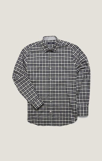 34 Heritage Gingham Shirt Grey Melange