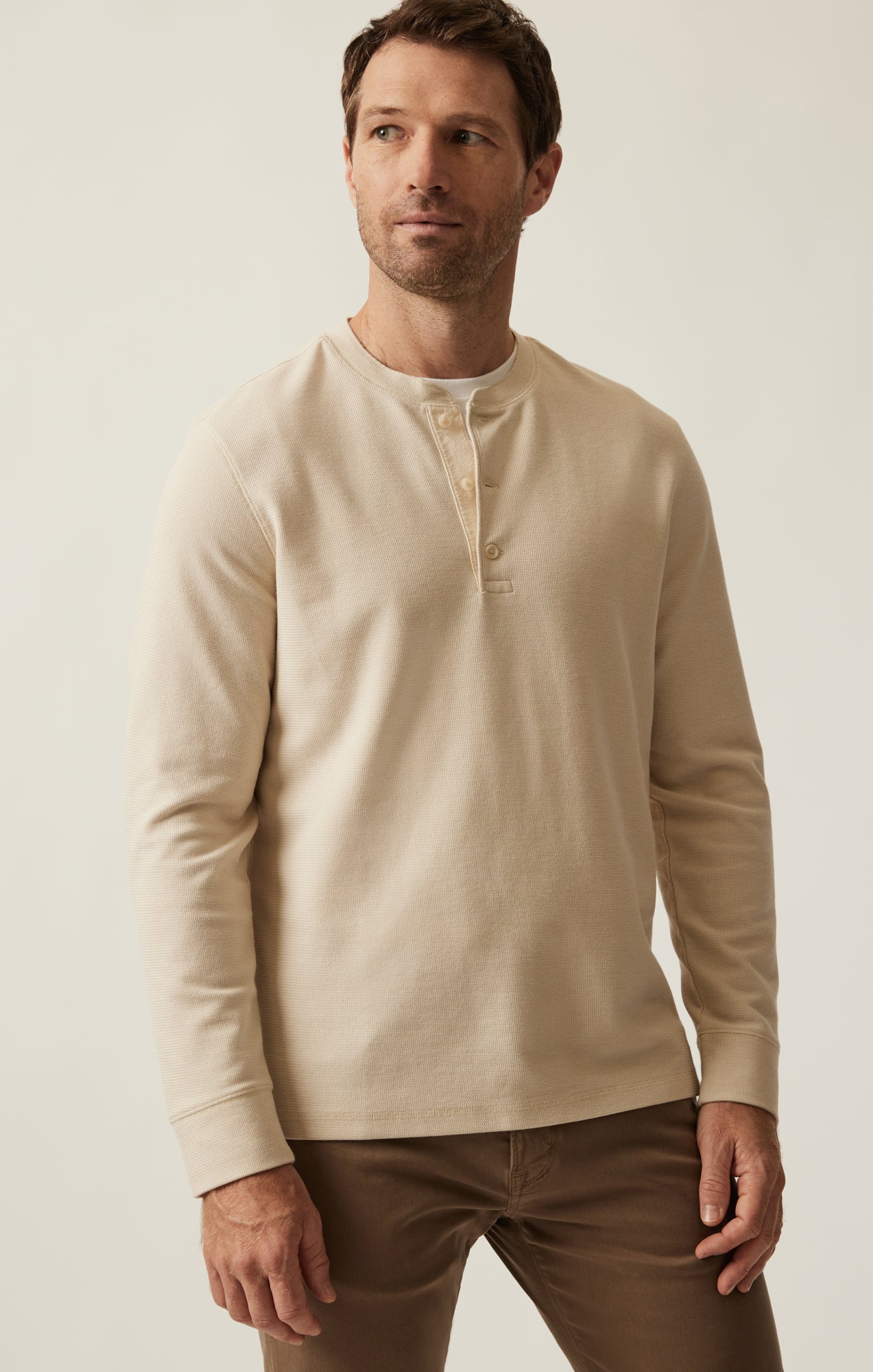 34 Heritage Long Sleeve Henley Oatmeal