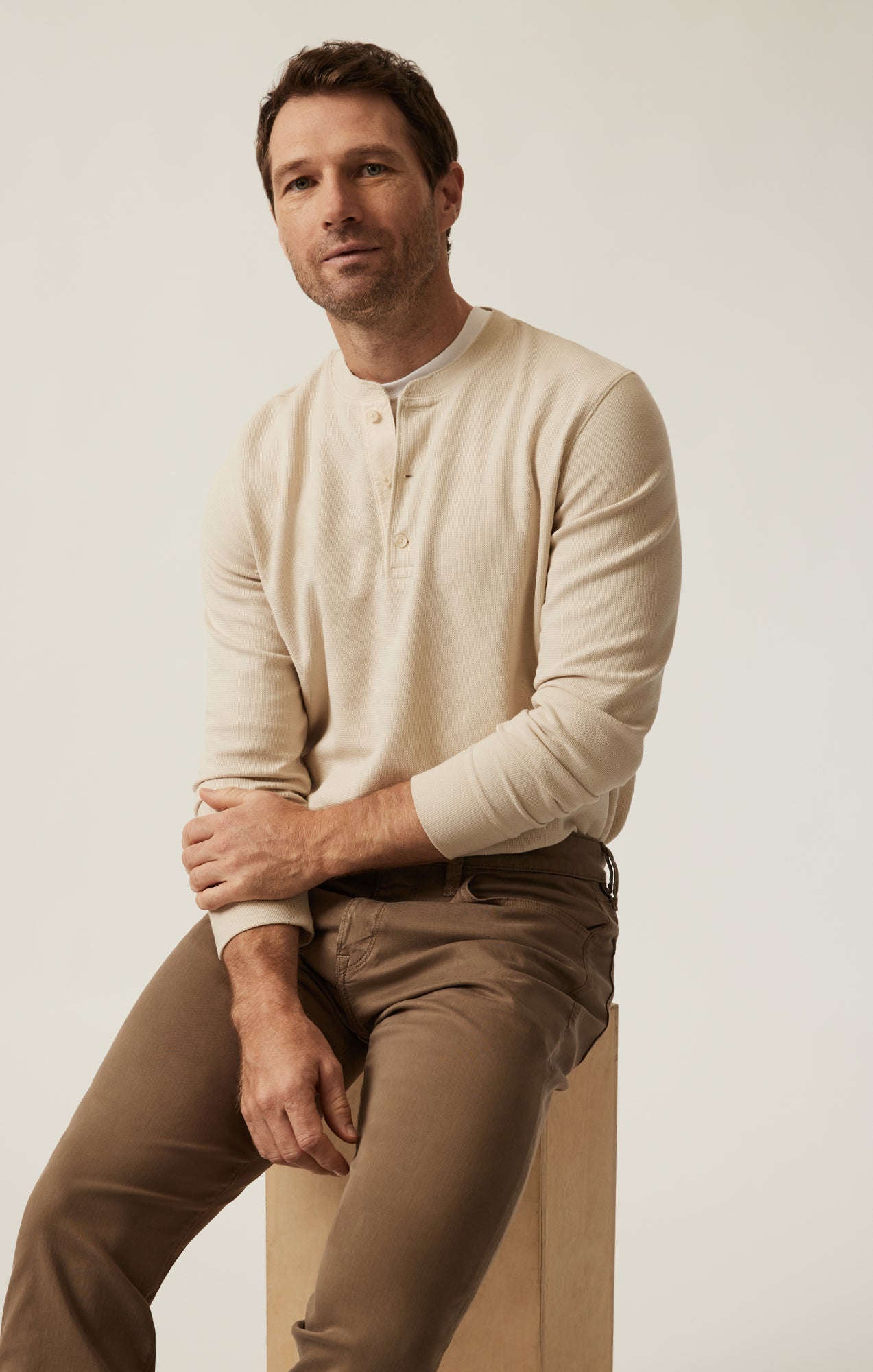 34 Heritage Long Sleeve Henley Oatmeal