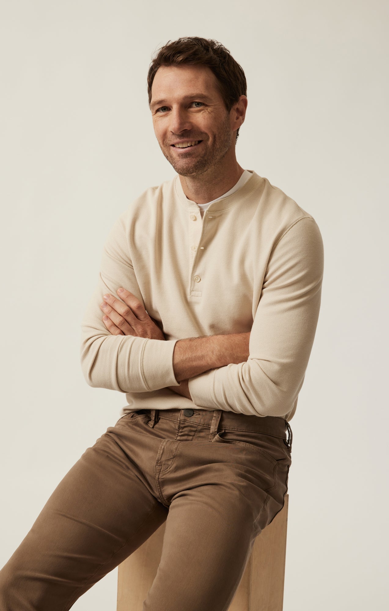 34 Heritage Long Sleeve Henley Oatmeal