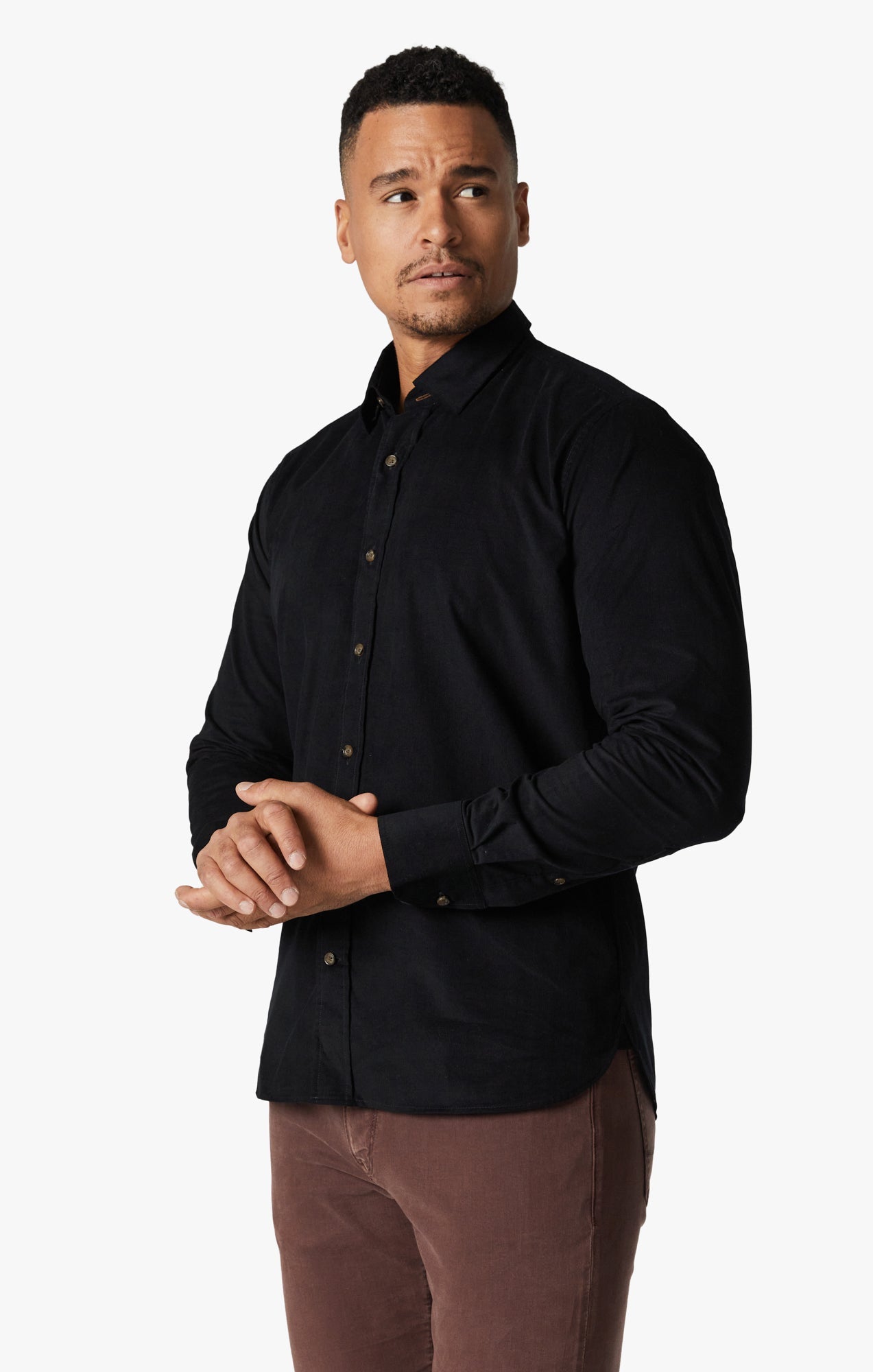 34 Heritage Micro Corduroy Shirt Total Eclipse