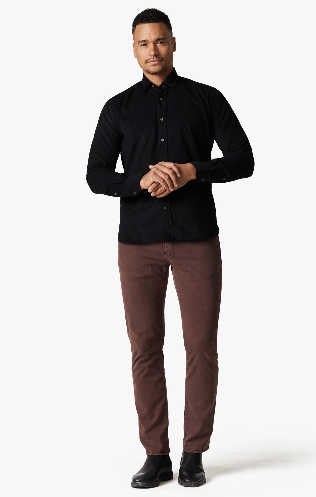 34 Heritage Micro Corduroy Shirt Total Eclipse