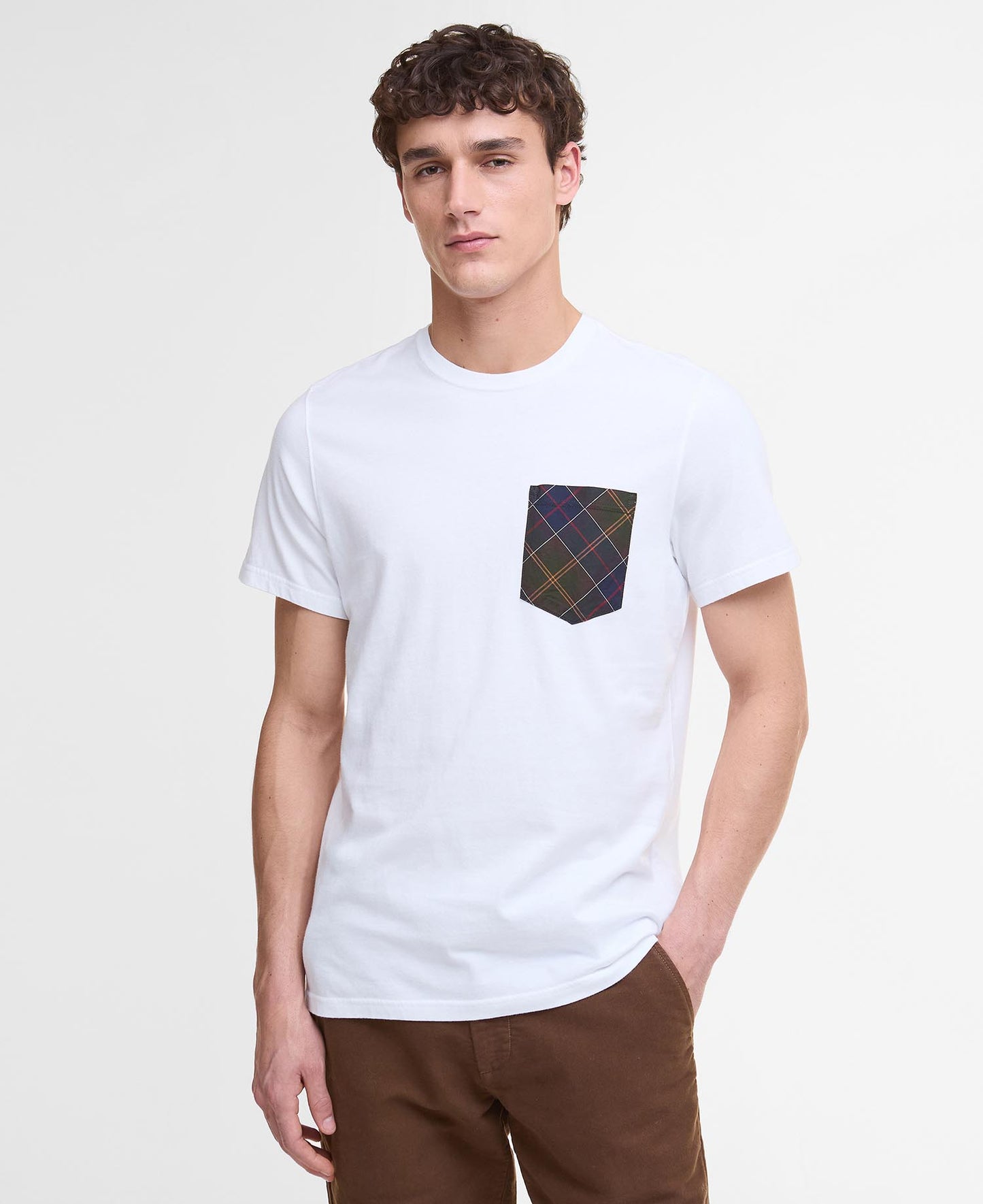 Barbour Arnside Tartan Pocket T-Shirt White