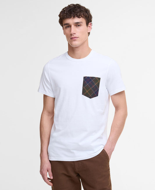 Barbour Arnside Tartan Pocket T-Shirt White