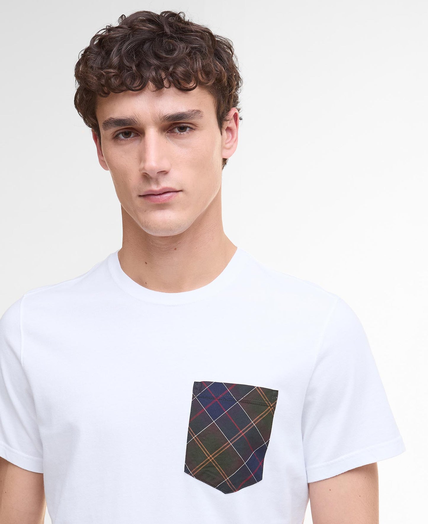 Barbour Arnside Tartan Pocket T-Shirt White